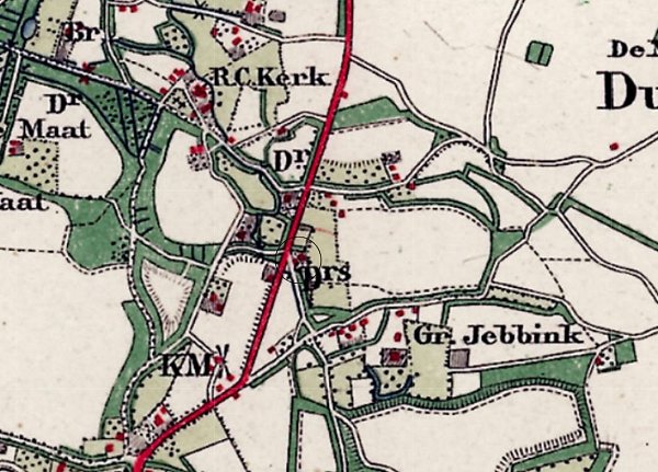 K4  1845 Topografische Miitaire kaart. Bron. WatWasWaar 
